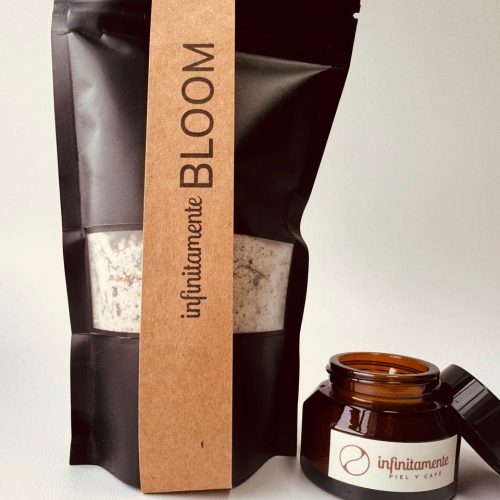 Set Balance : Sales de Baño BLOOM (300g) + Vela para Masaje