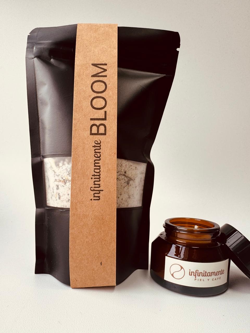 Set Balance : Sales de Baño BLOOM (300g) + Vela para Masaje